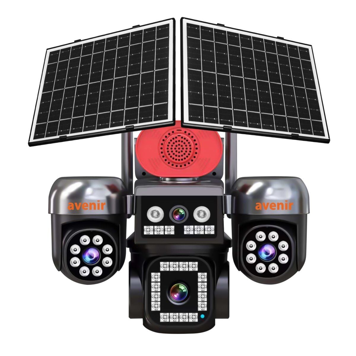 Avenir 4 Kameralı eSIM Solar PTZ Kamera (12MP Çift Panelli)